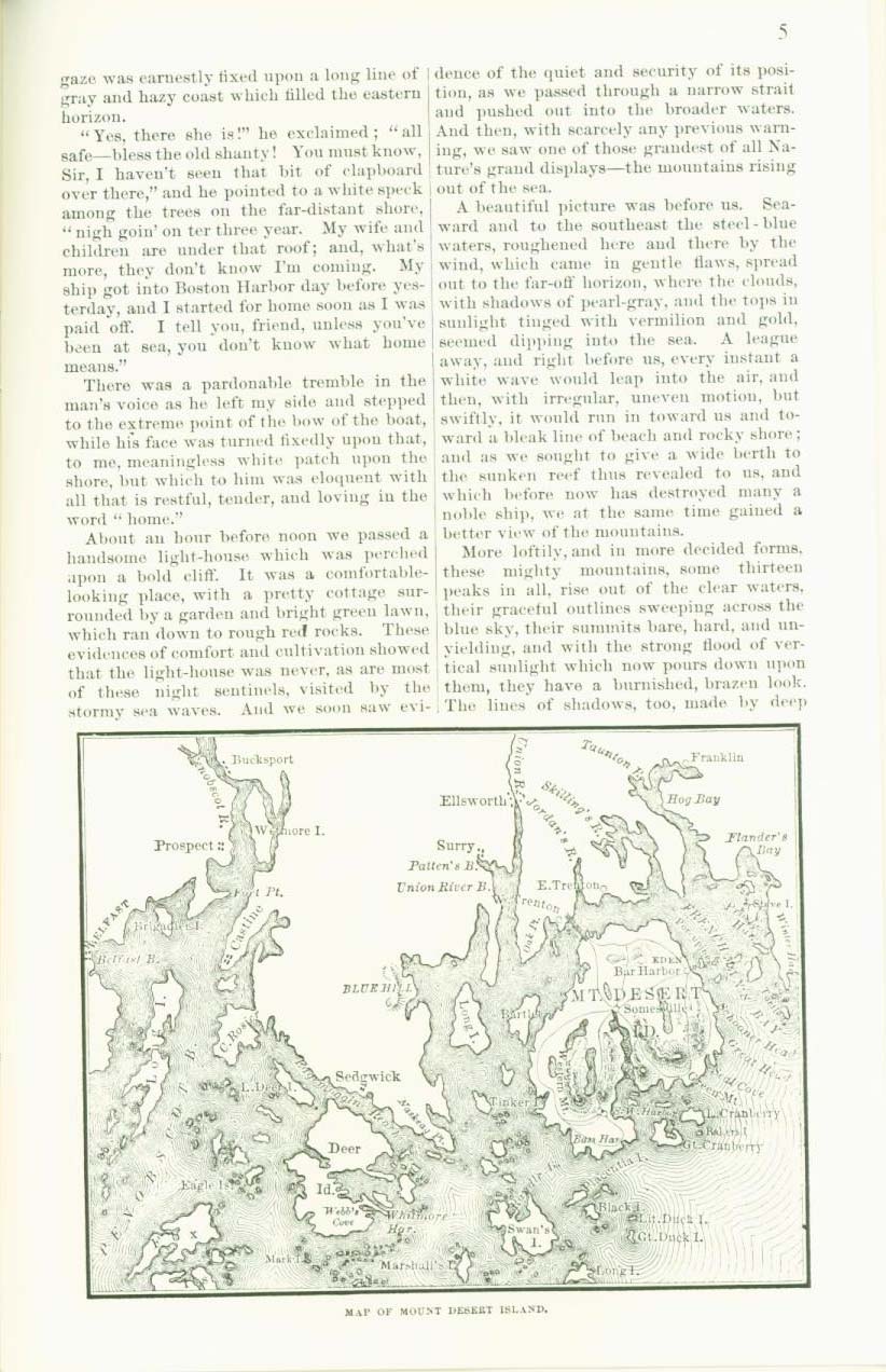 MOUNT DESERT, 1872: an early history of the Maine island that is now Acadia National Park. vist0029c